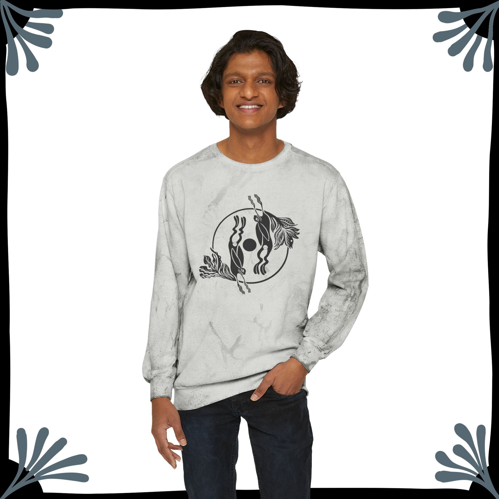 Unisexy Color Blast Crewneck Sweatshirt | RABBITS