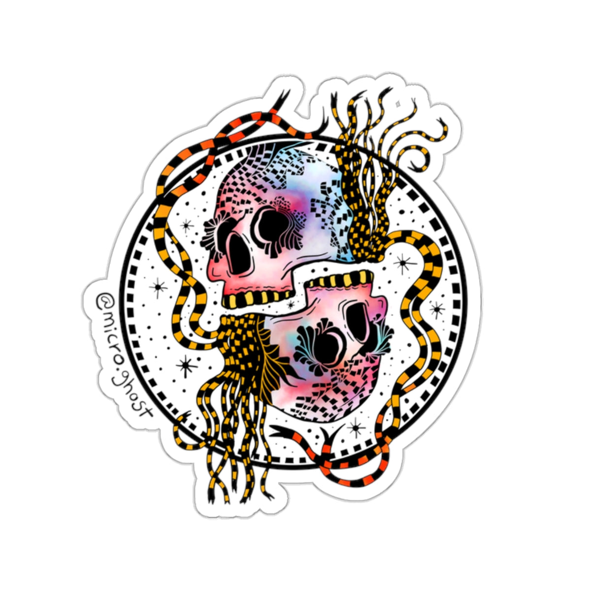 Gemini Skulls Sticker (COLOR)