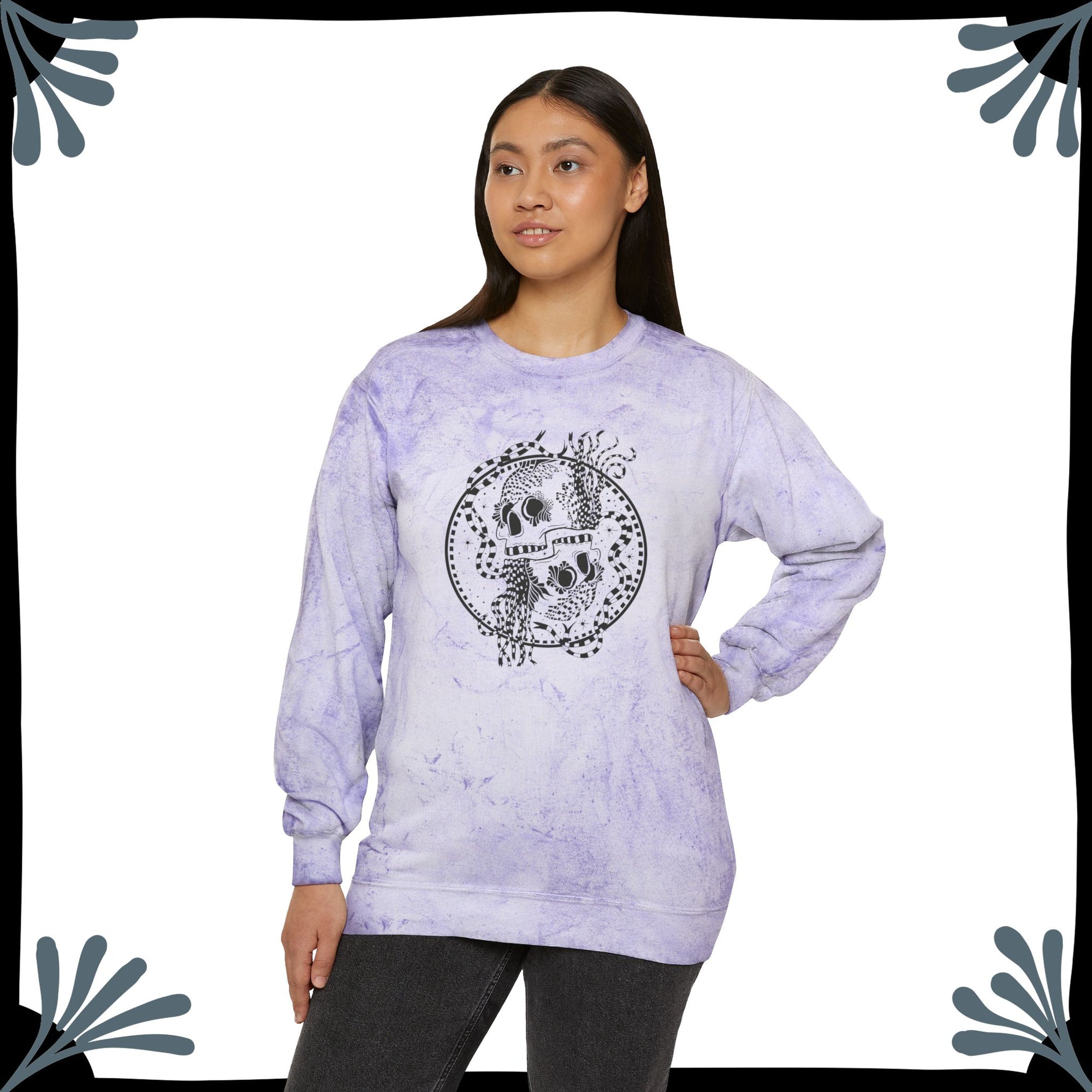 Unisexy Color Blast Crewneck Sweatshirt | TWIN SKULLS