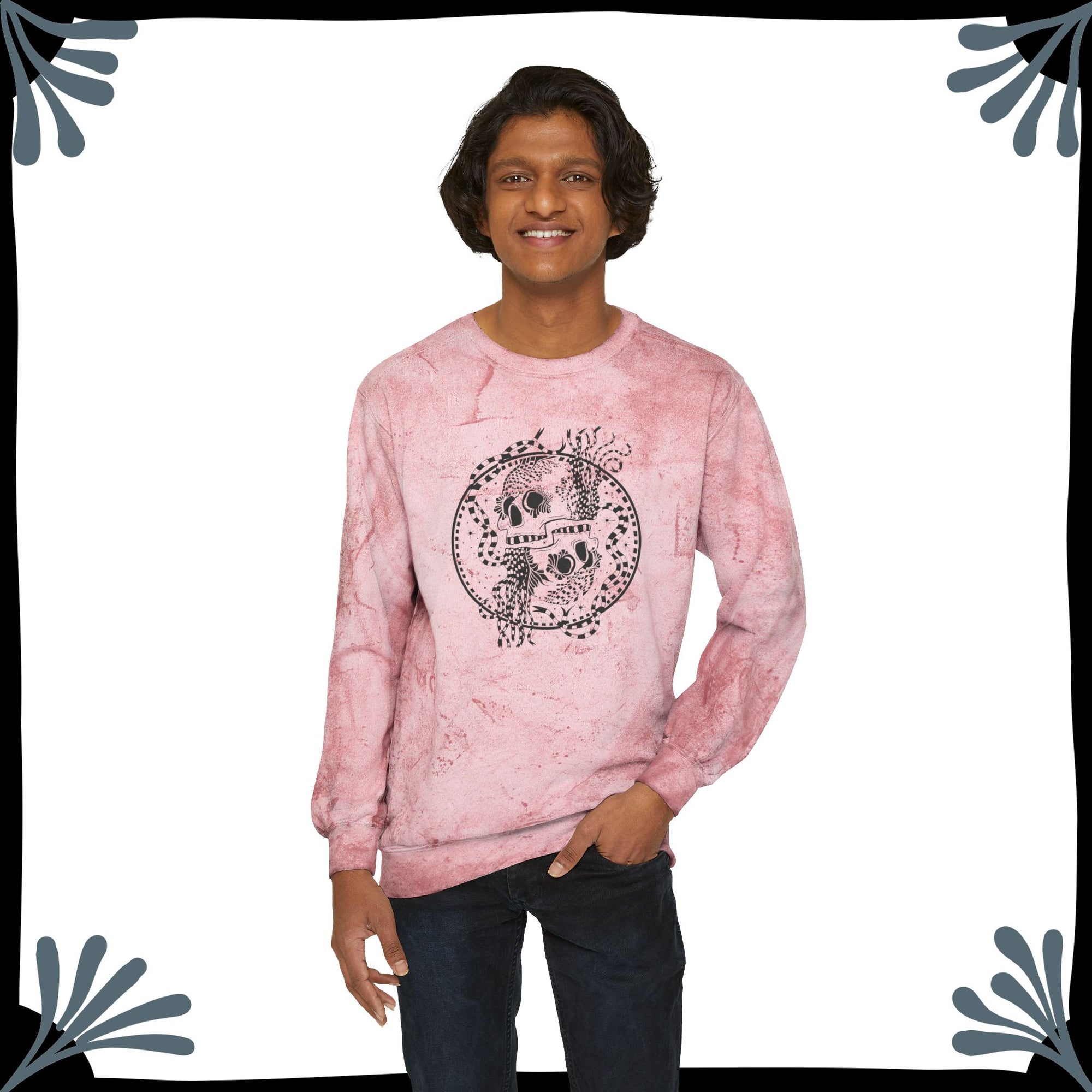 Unisexy Color Blast Crewneck Sweatshirt | TWIN SKULLS