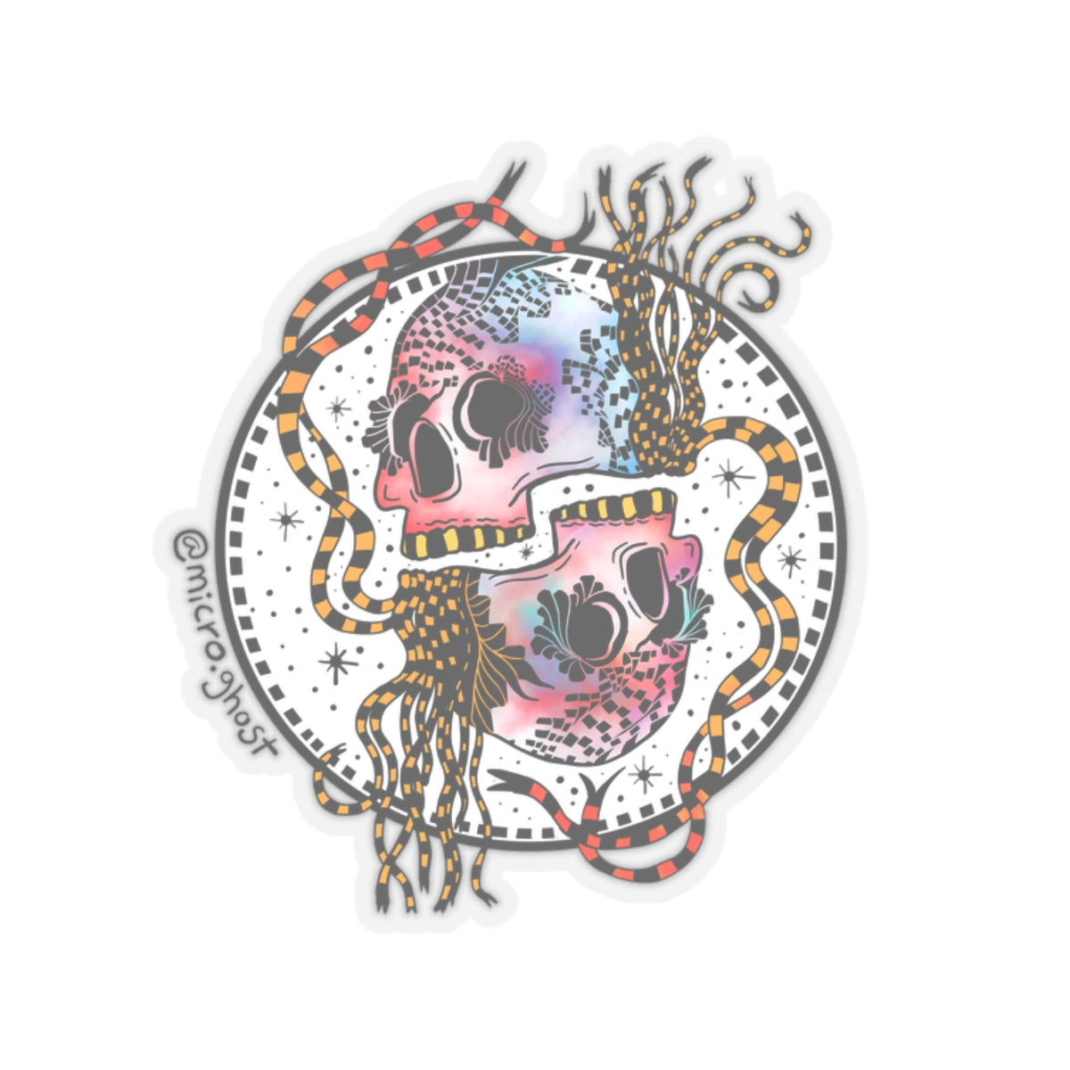 Gemini Skulls Sticker (COLOR)