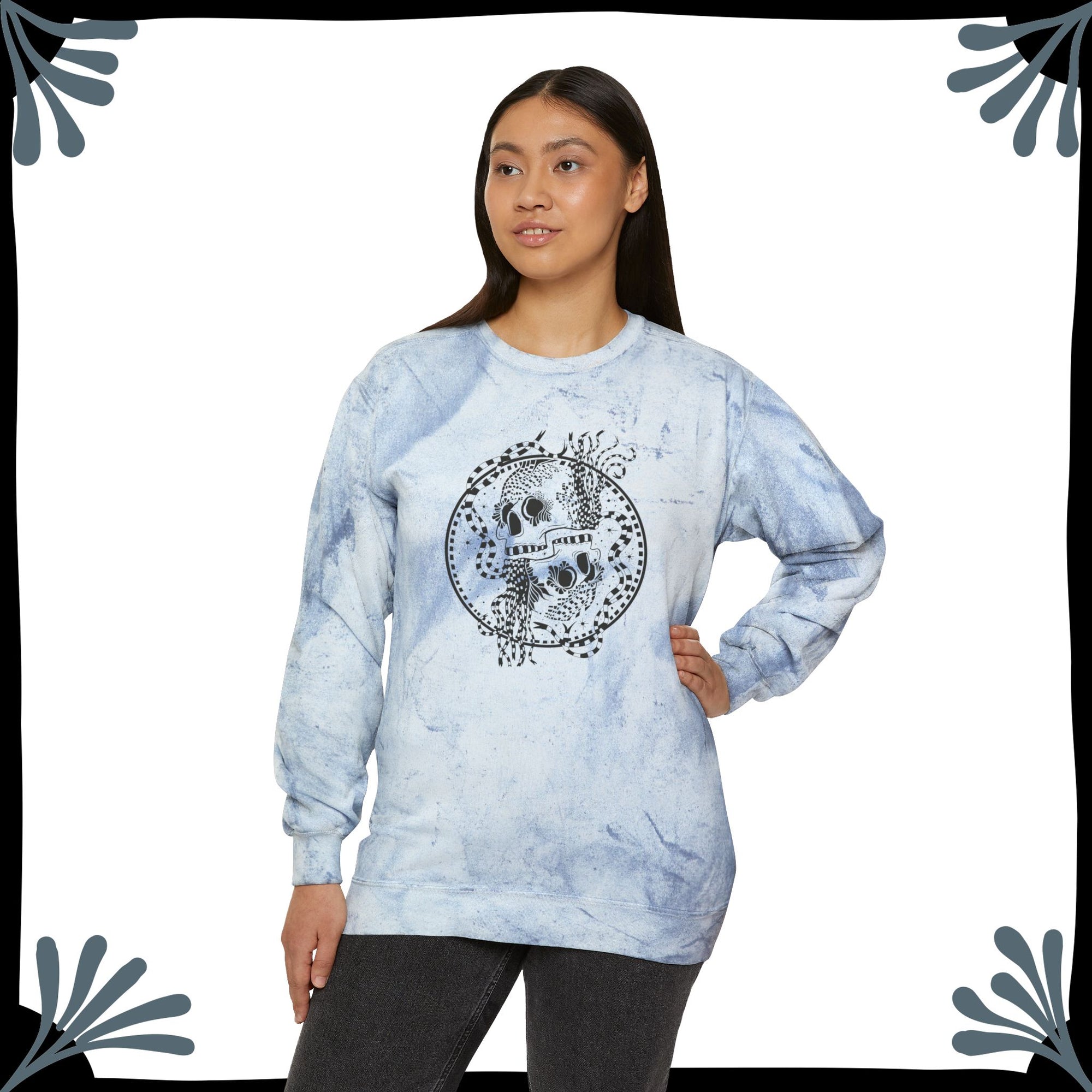 Unisexy Color Blast Crewneck Sweatshirt | TWIN SKULLS